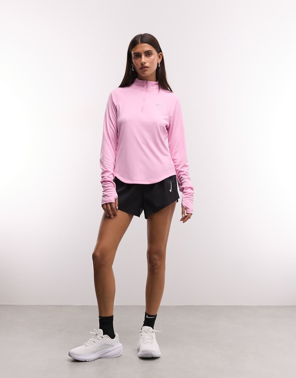 Zip-neck long-sleeve Dri-FIT t-shirt