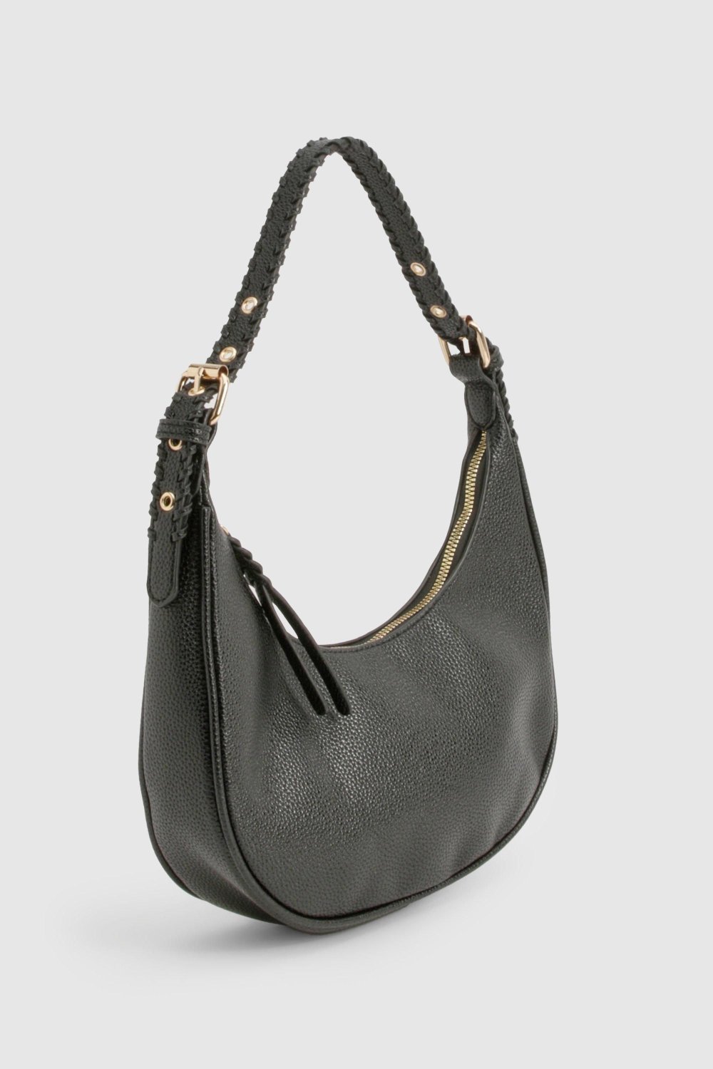 Sac dyal lktef f similicuir b pompons