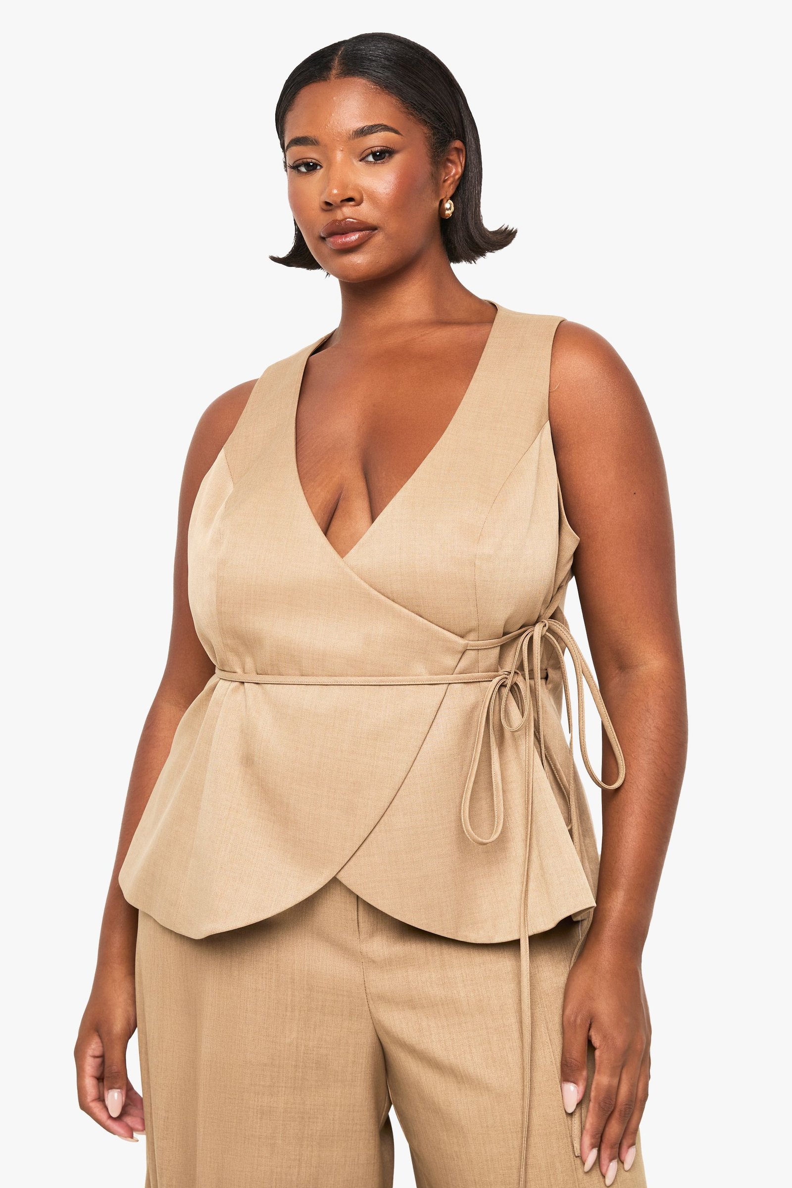 Double-breasted tailored waistcoat - Plus size