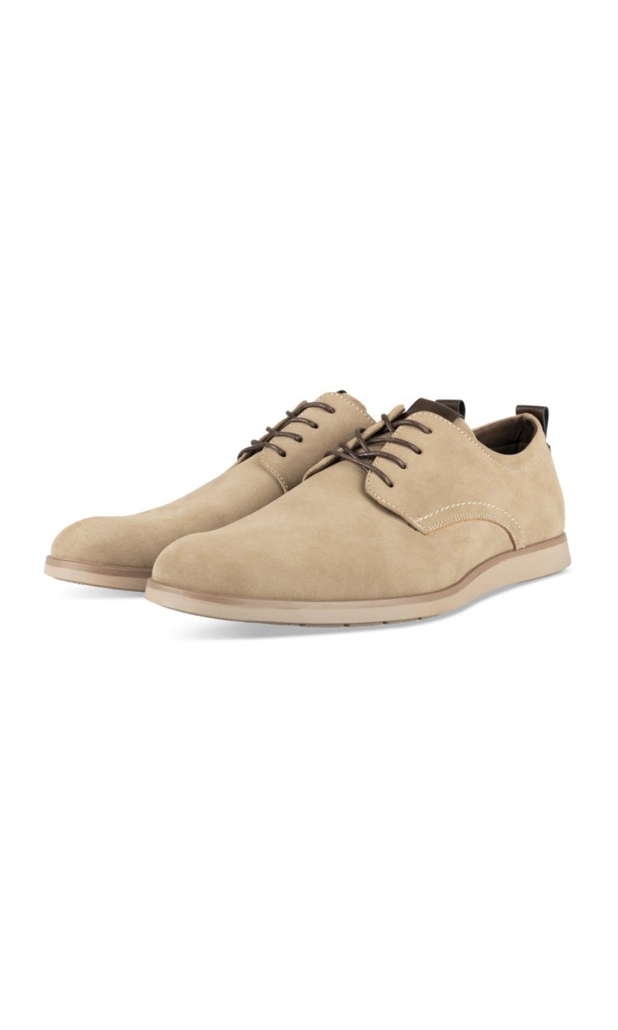 Derbies aspect suédine beiges