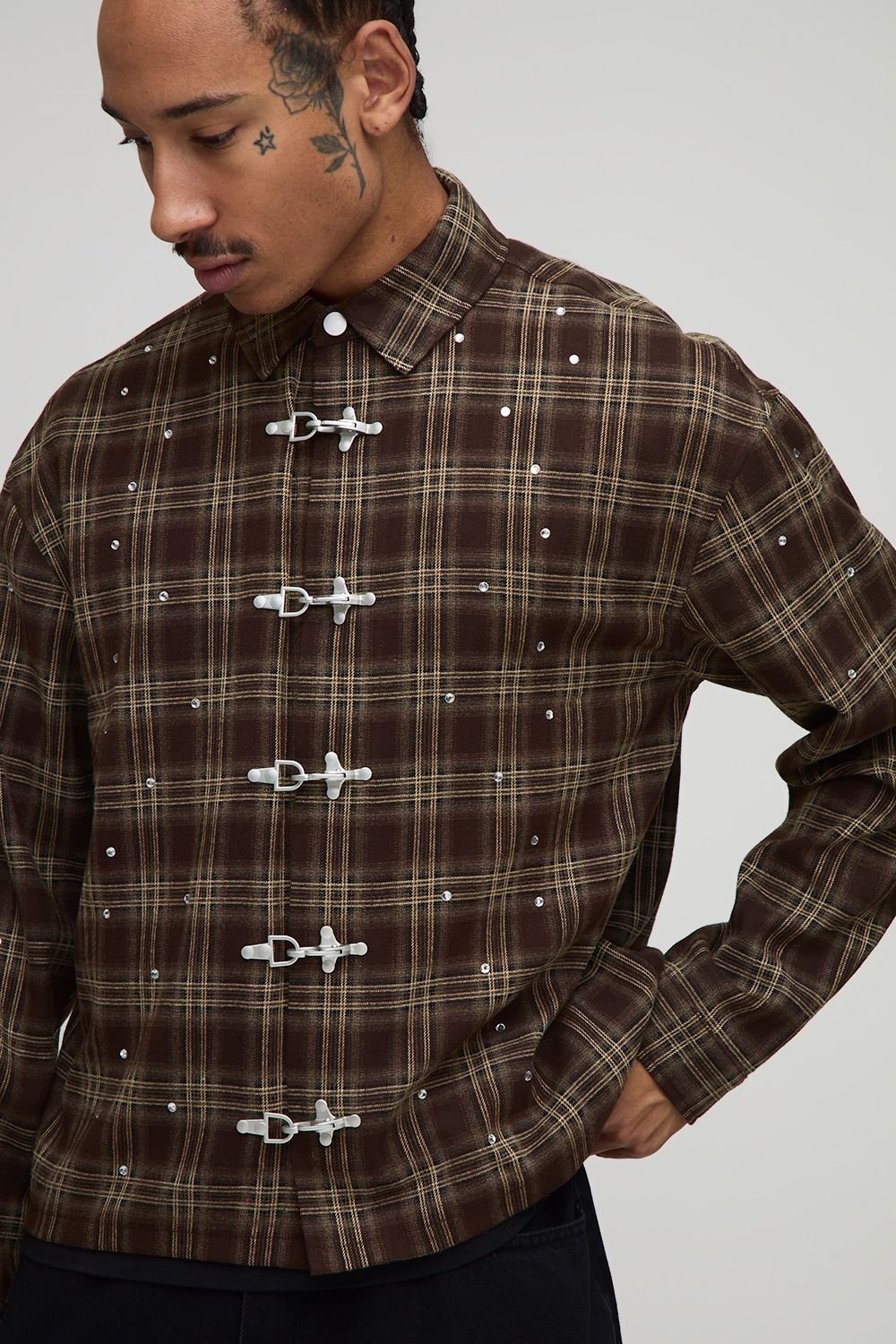 Surchemise oversize b carreaux w boucles