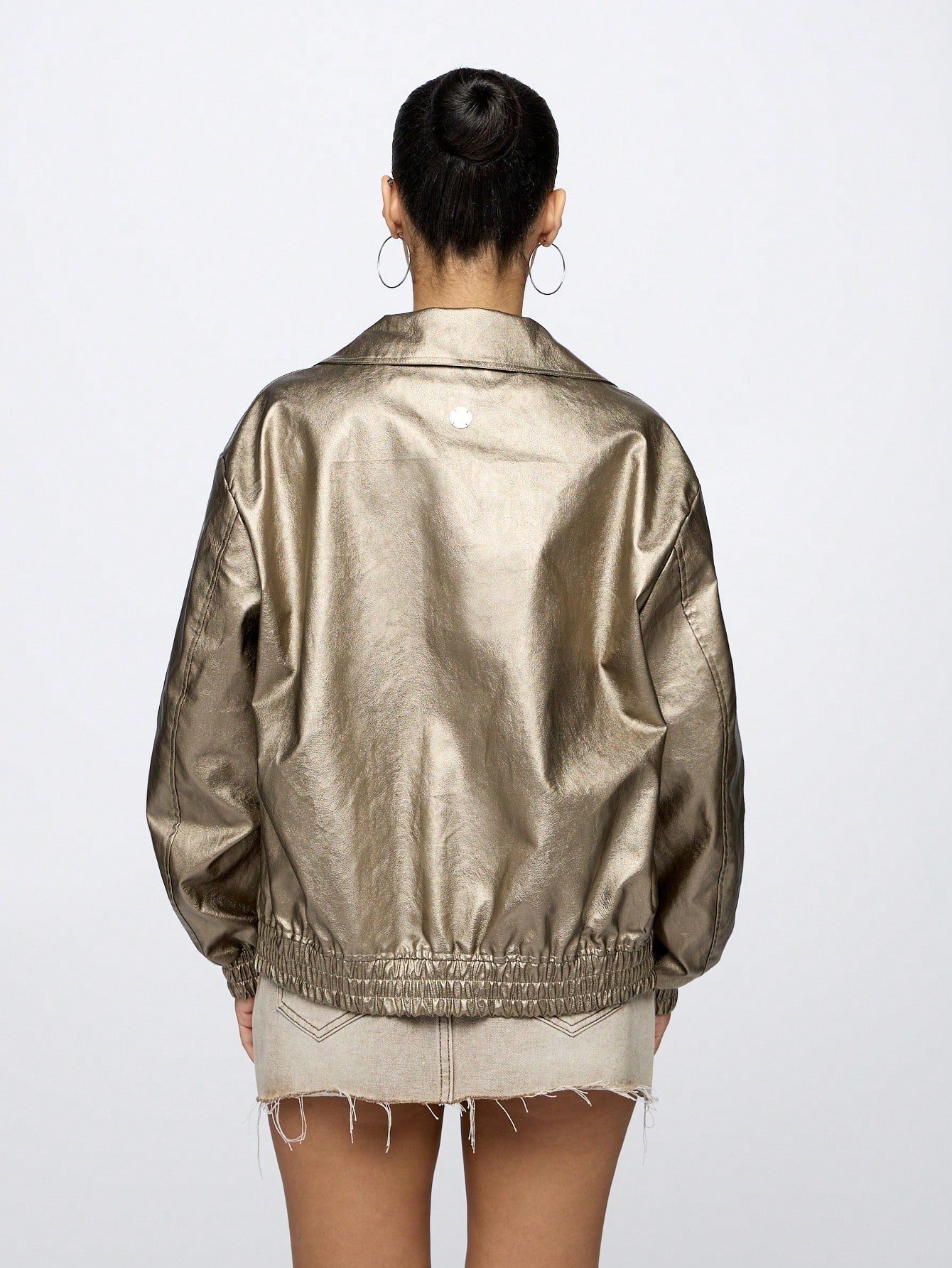 Blouson bomber métallisé b ssehhab w col baseball