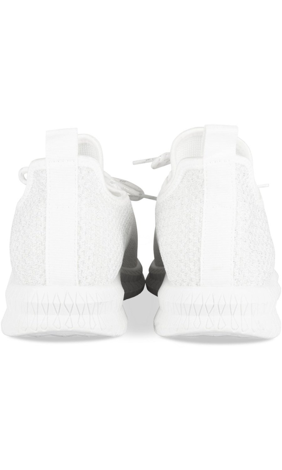Baskets en maille à lacets blanches