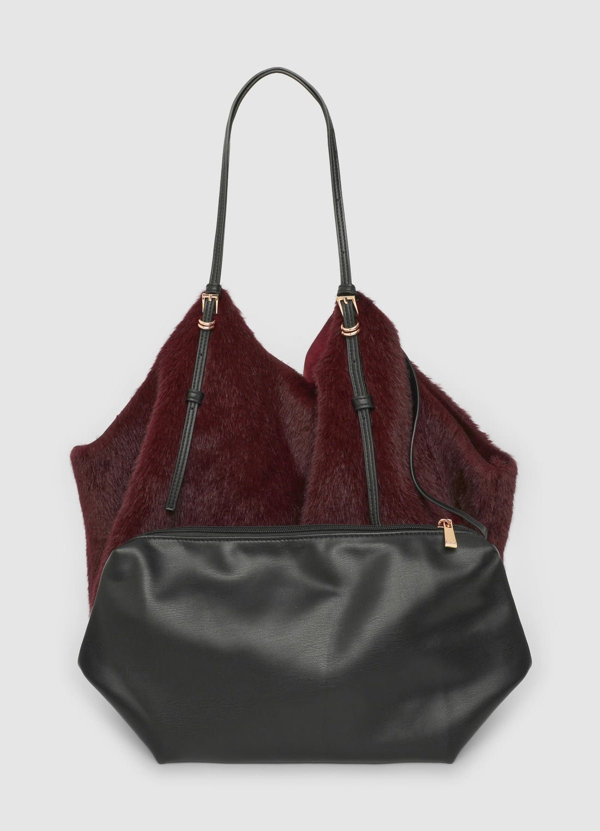 Cabas peluche b pochette
