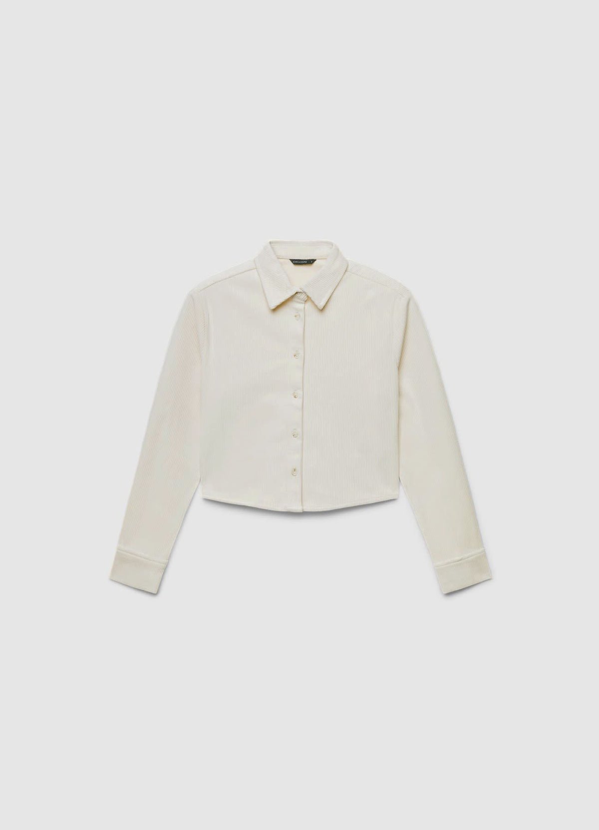 Chemise courte en maille côtelée