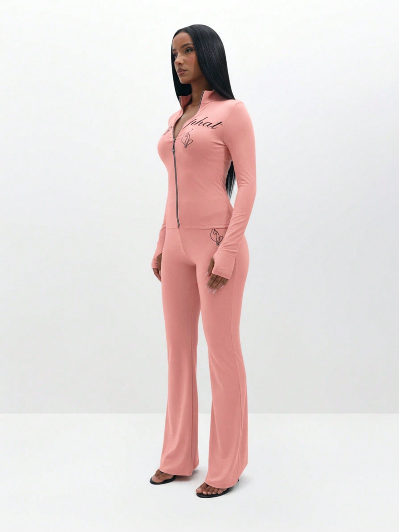 Serwal évasé taille 3alya stretch
