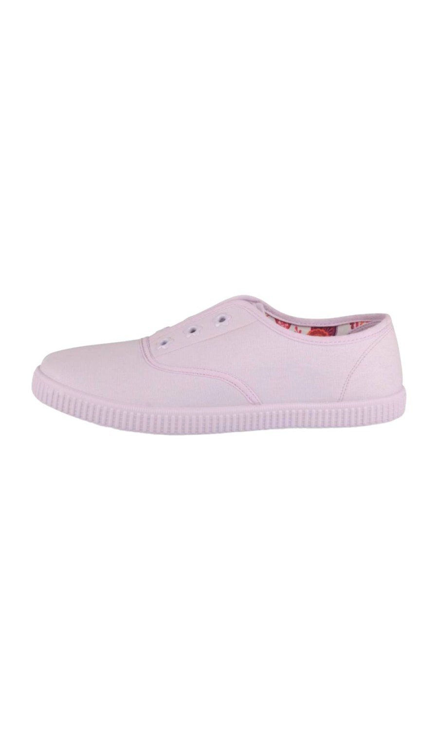 Baskets b toile bla lacets lilas