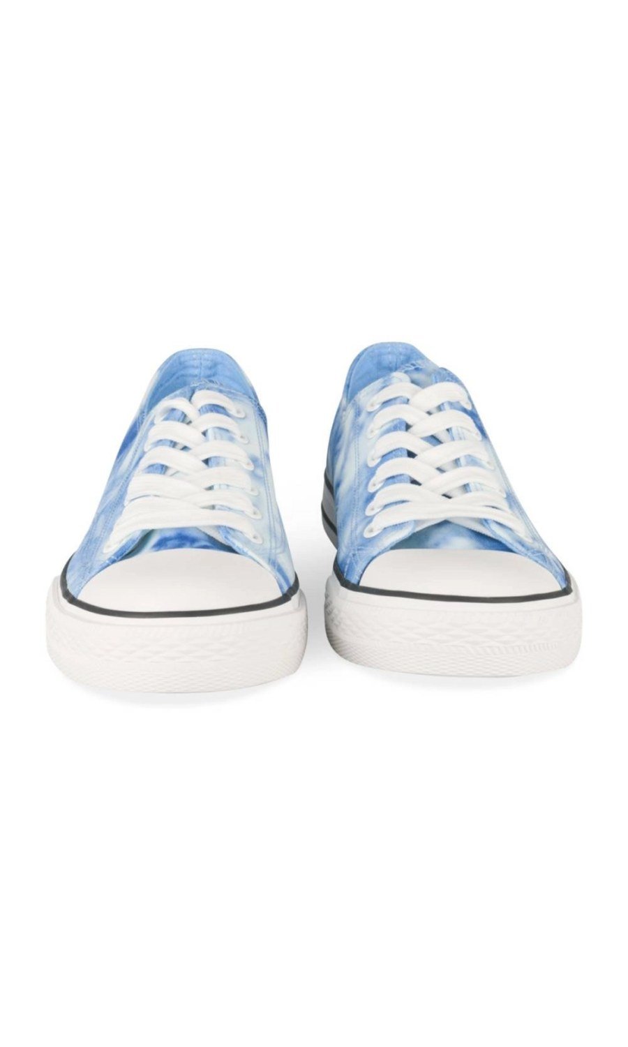 Sky blue tie-dye canvas sneakers