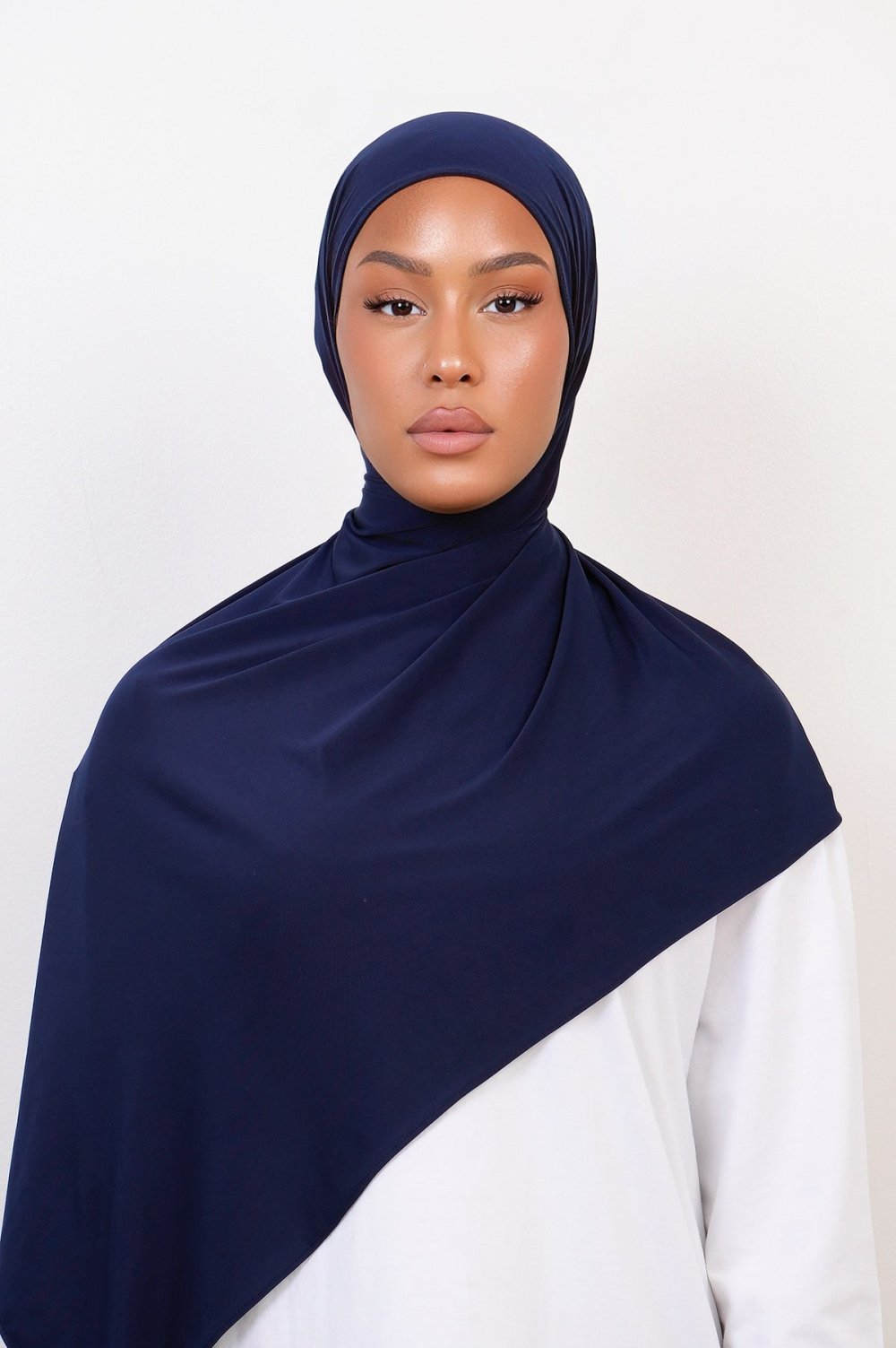 Liquid jersey hijab - Navy