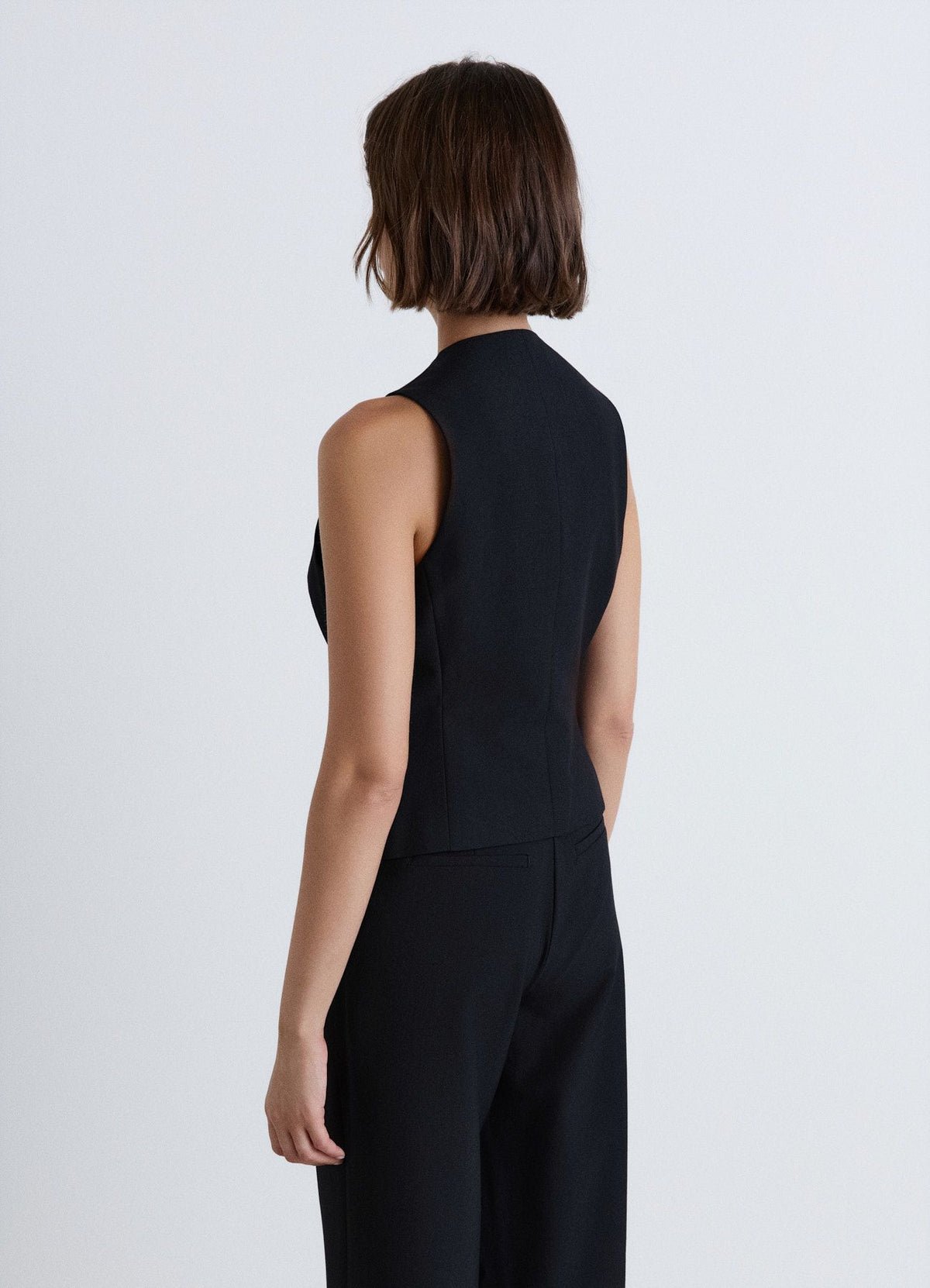 Gilet tailleur col V b boutons
