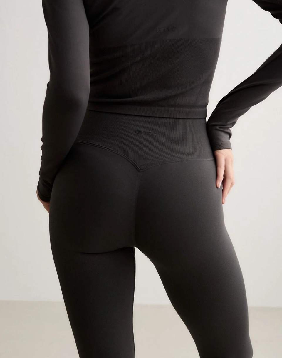 Legging long sculptant sans coutures gris Shadow