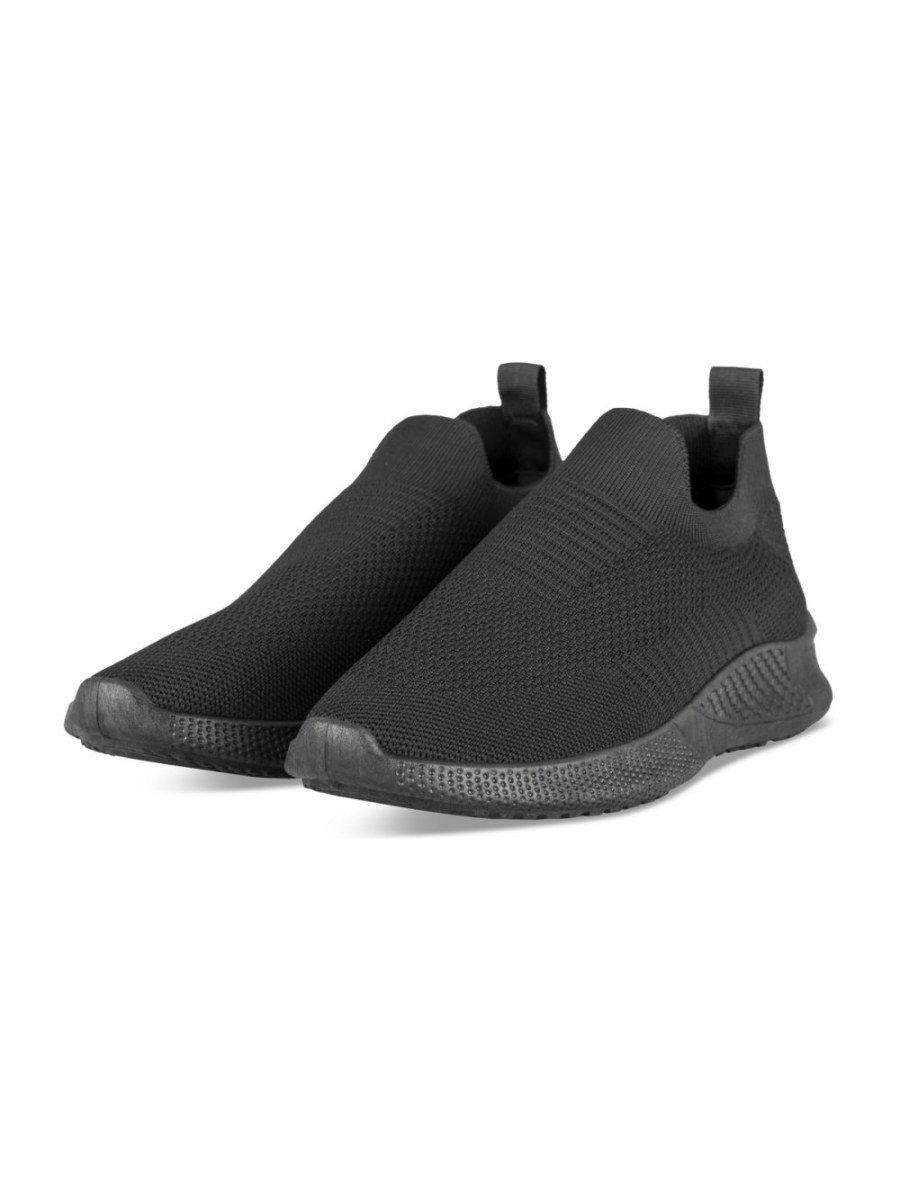 Black knit sock sneakers