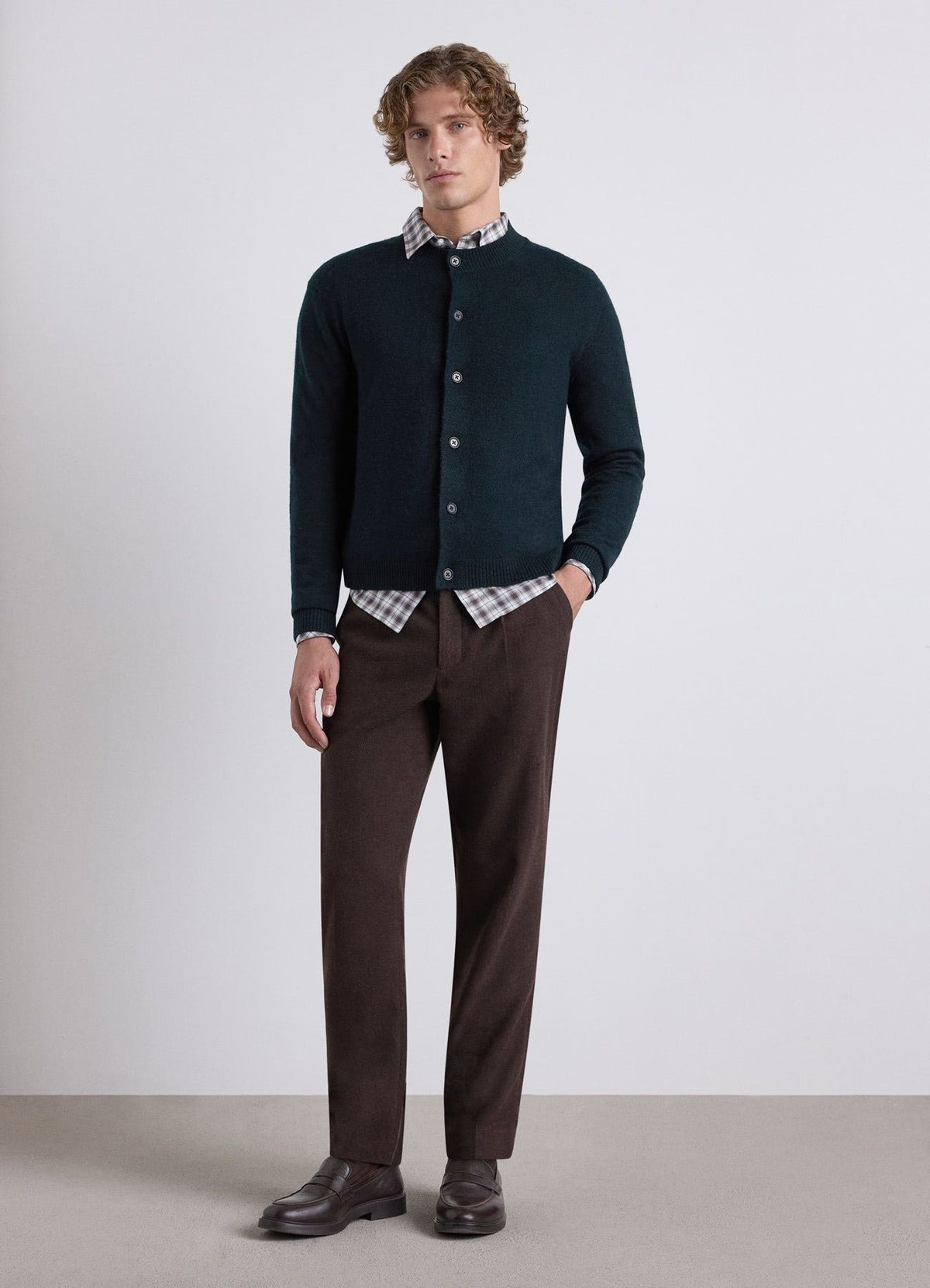 Wool-effect chinos