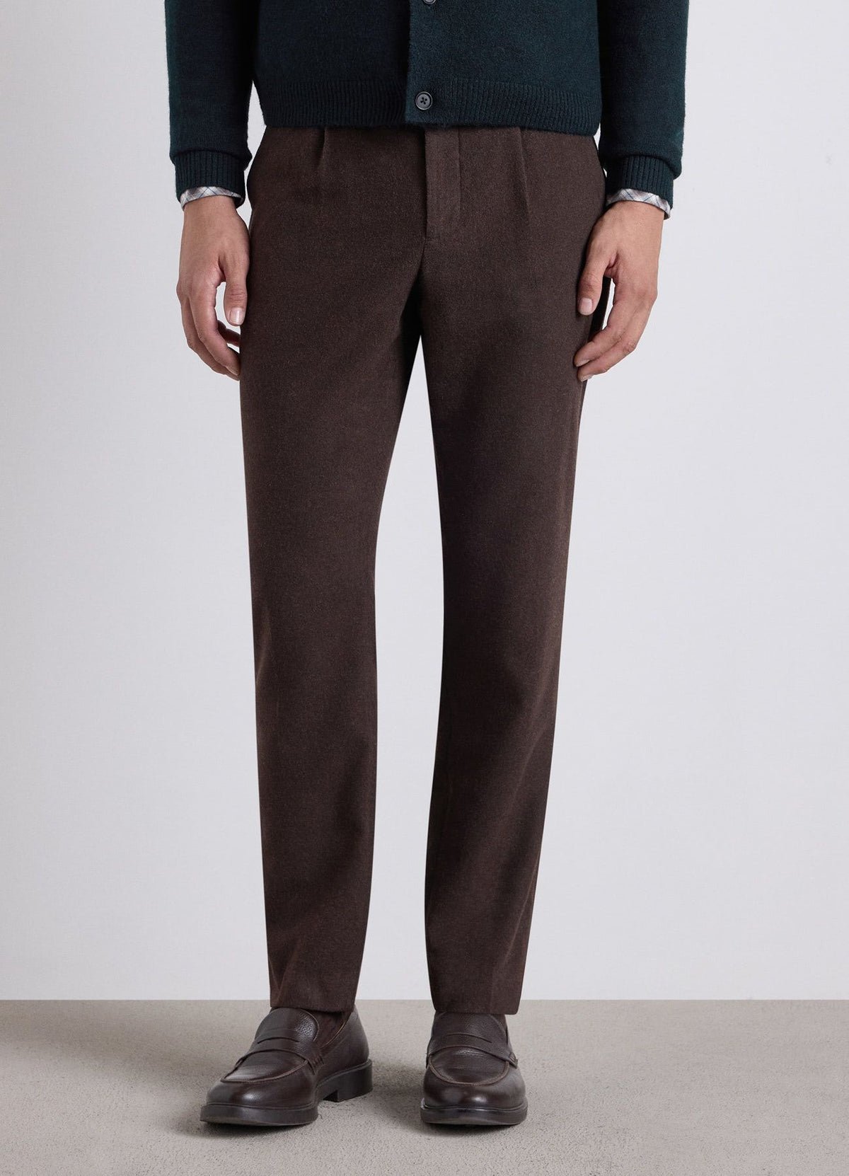 Wool-effect chinos