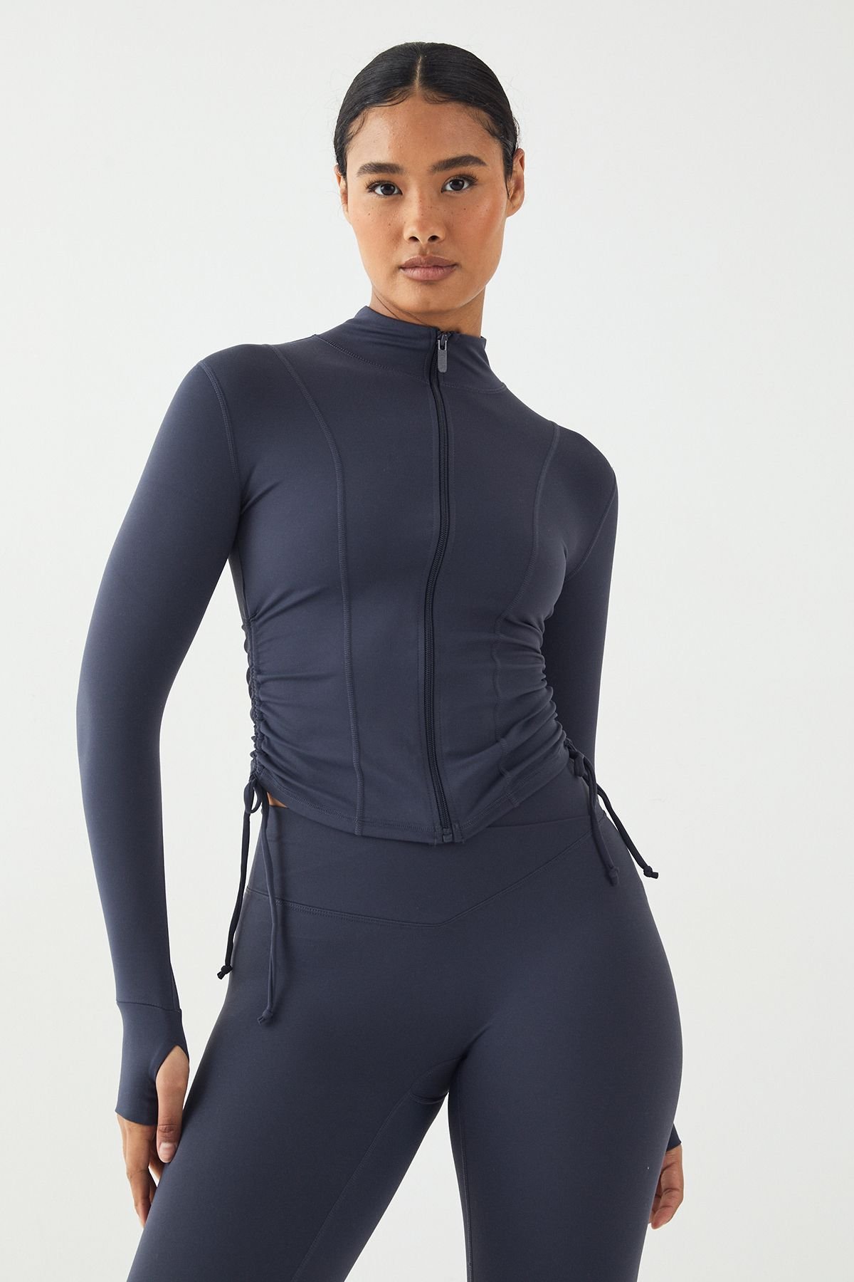 Ruched sculpting sports jacket