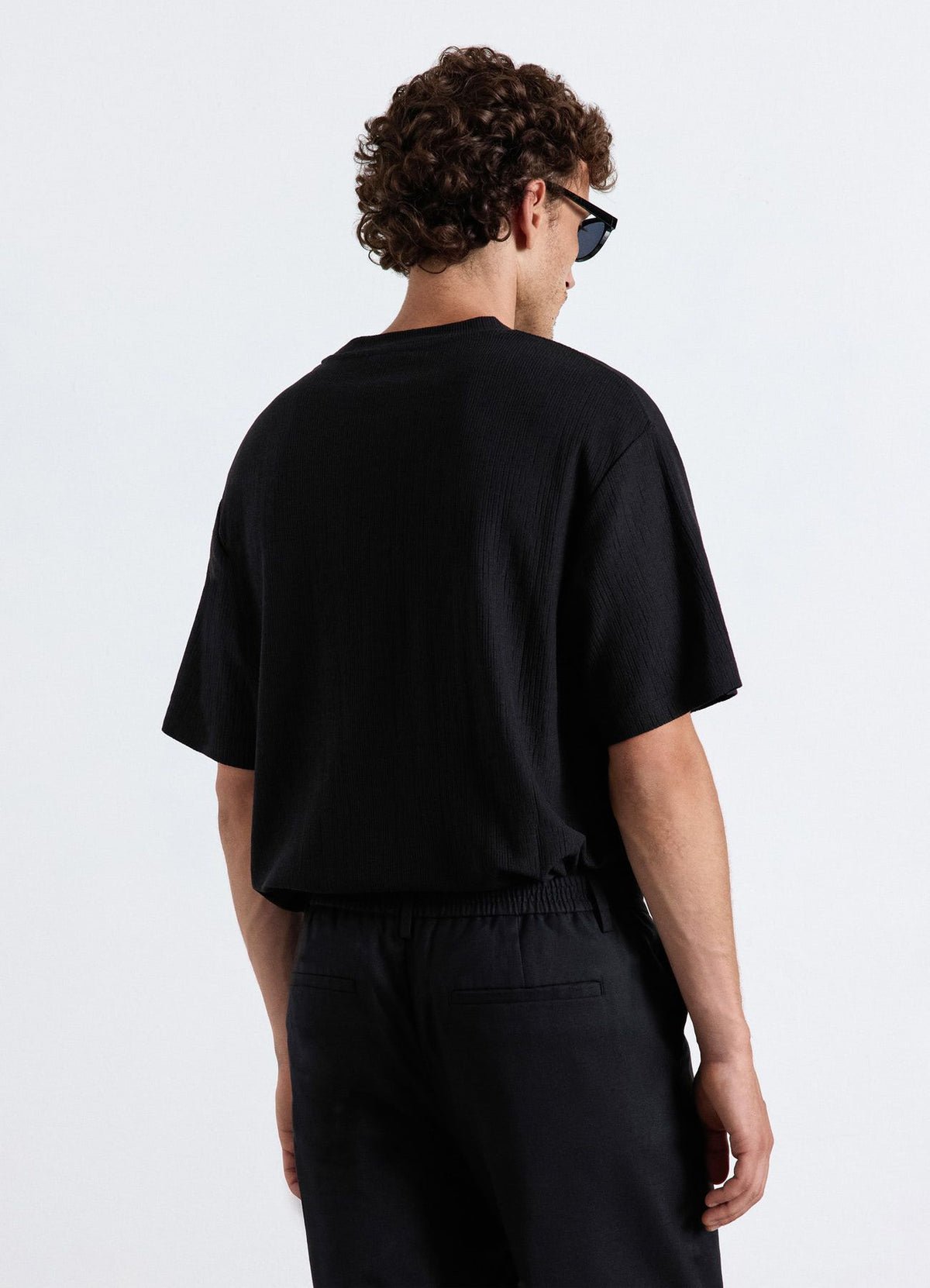 Relaxed-fit waffle-knit T-shirt
