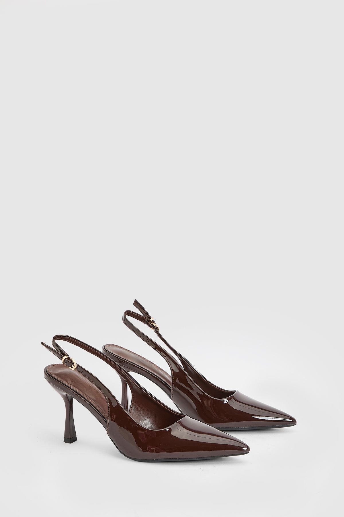 Escarpins vernis b talon aiguille w bride