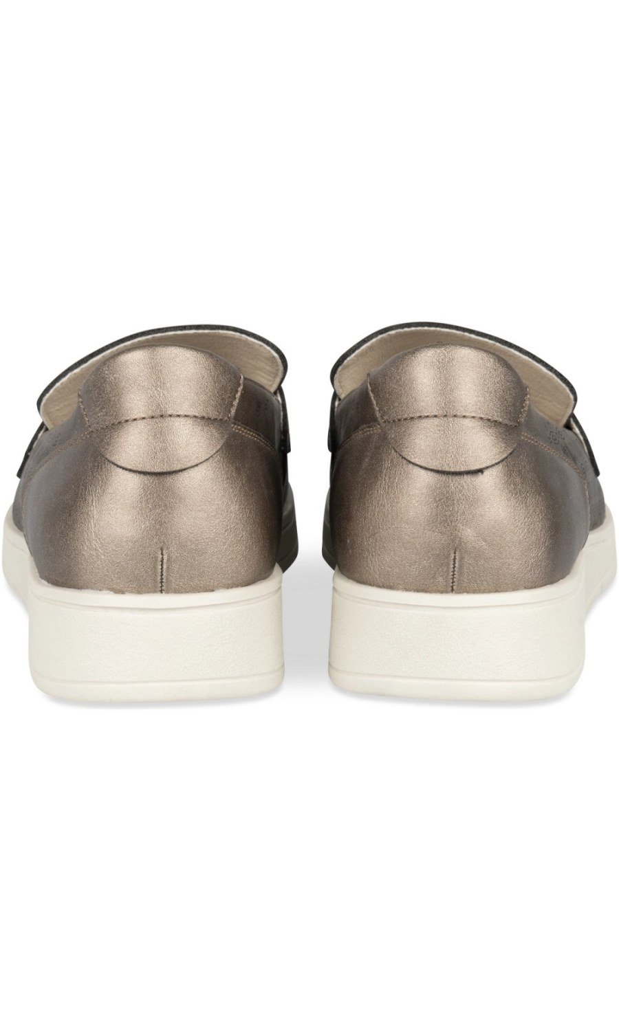 Mocassins ajourés métallisés bronze