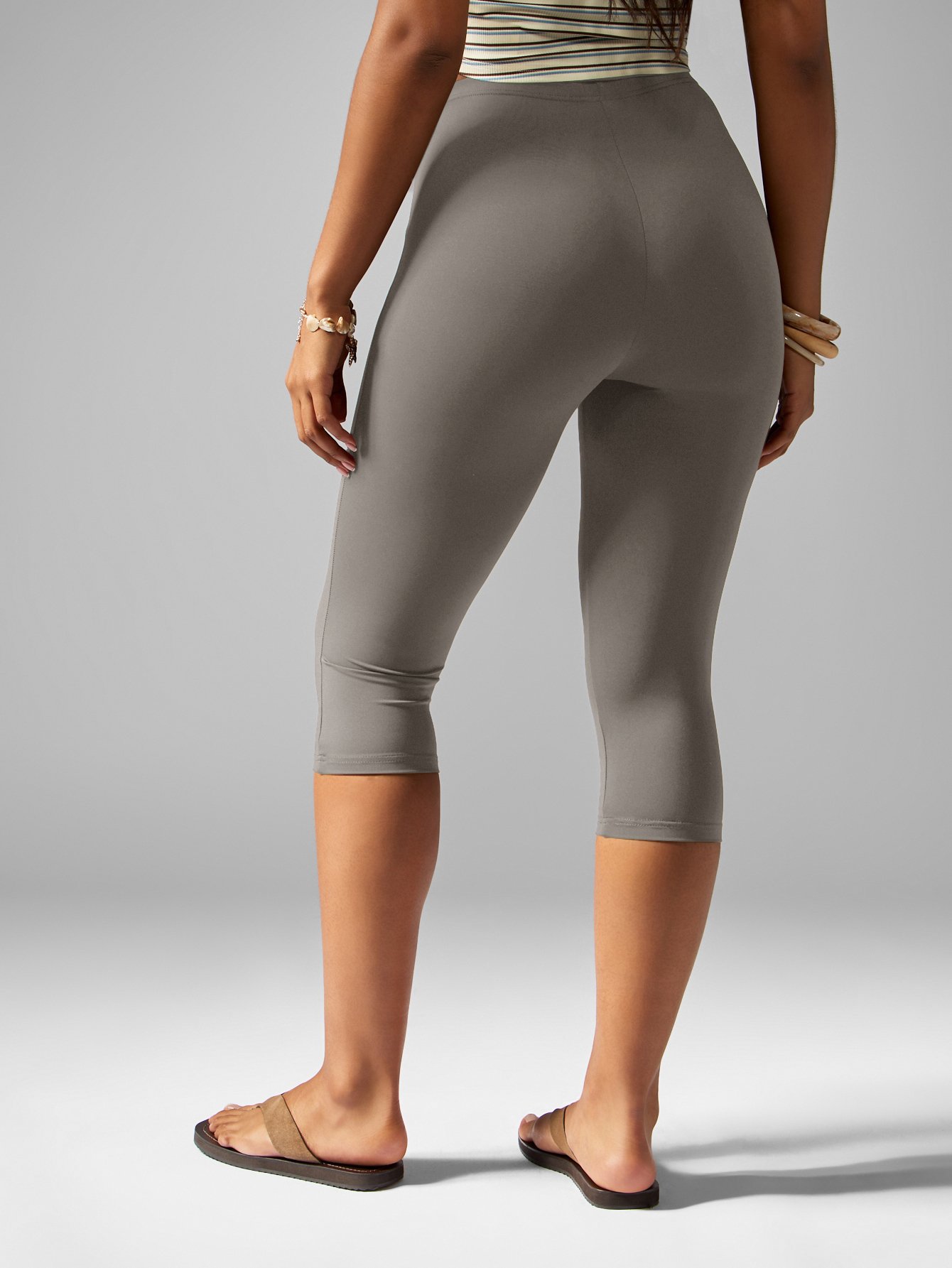 Leggings capri taille haute stretch