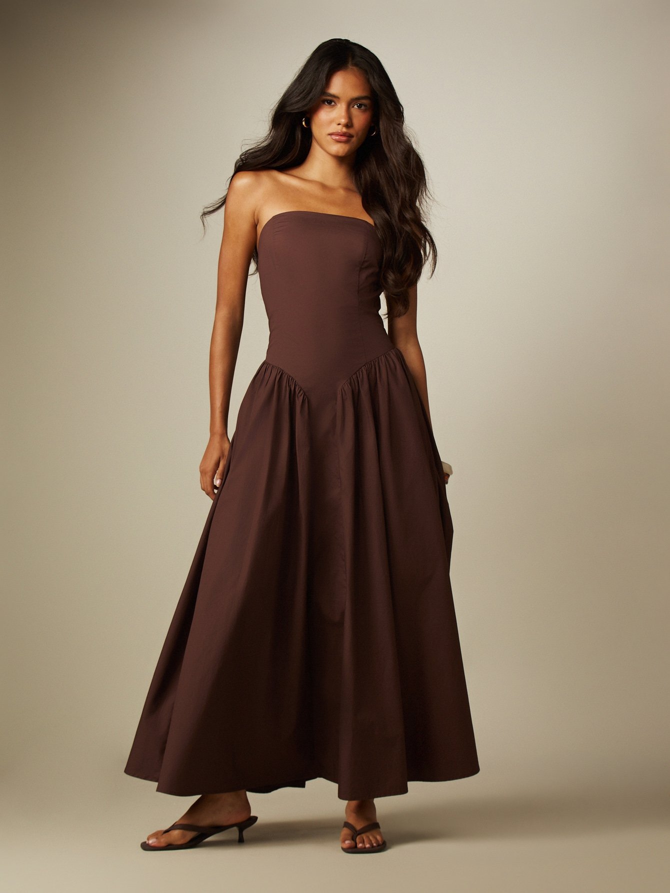Robe twila bustier b jupe wasi3a froncée