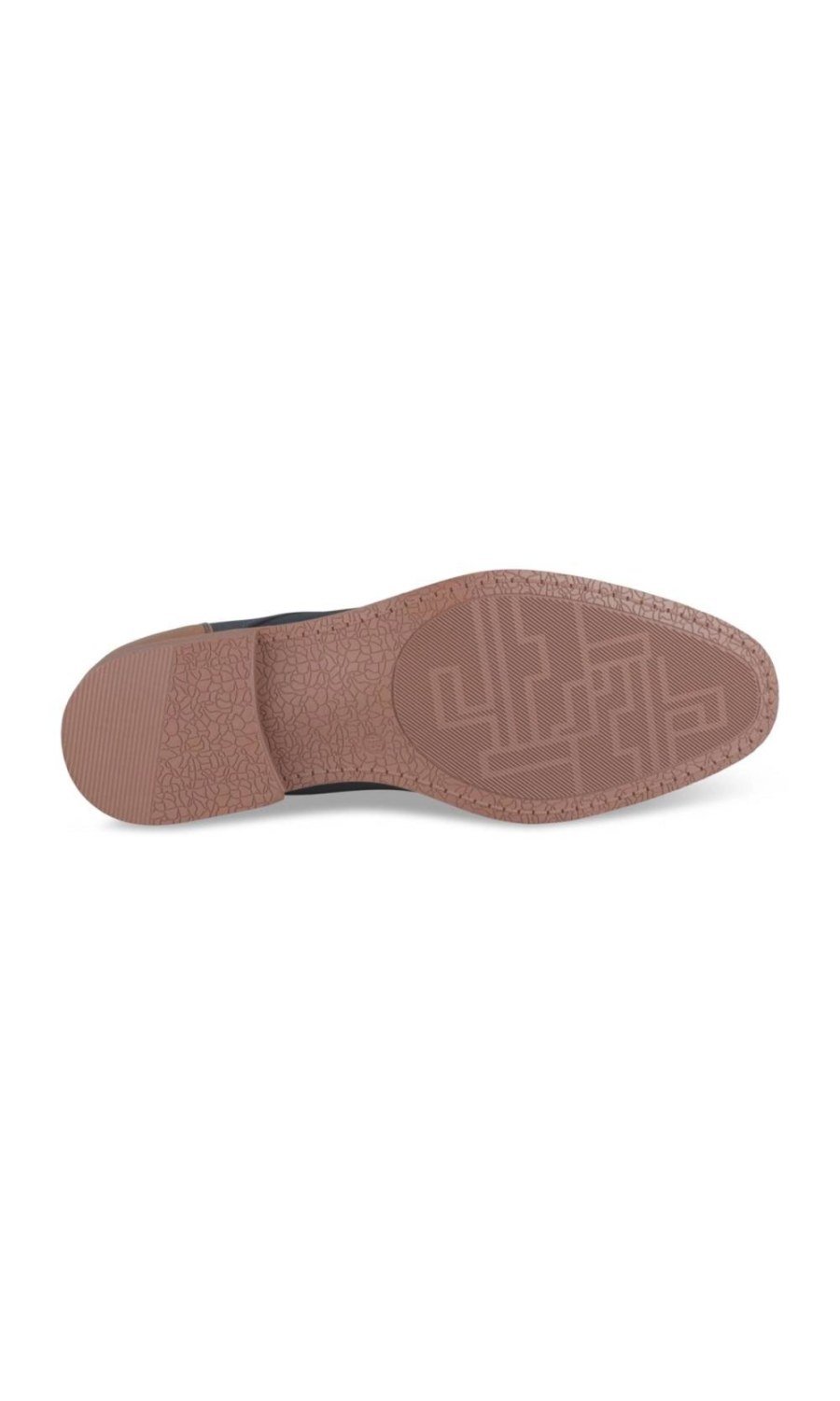 Derbies bi-matière talon camel bleu marine