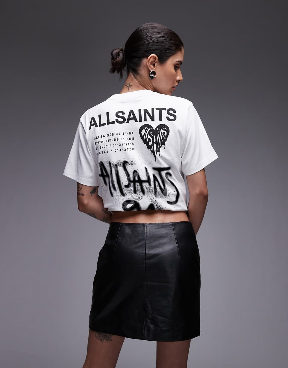 Renai - Mini-jupe en cuir - Noir