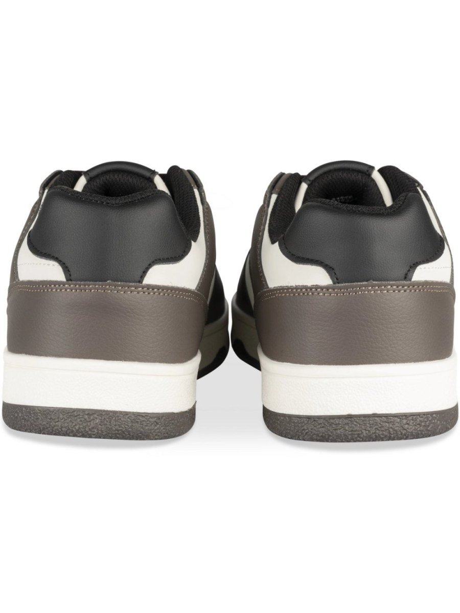 Brown and white two-tone sneakers