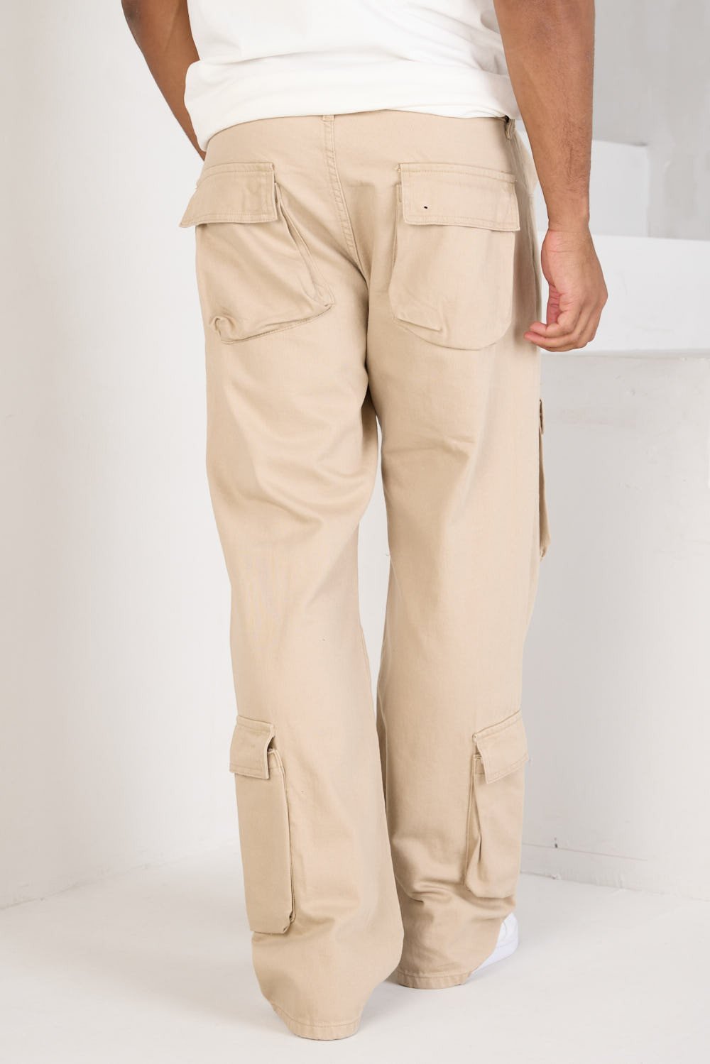 Jean ample à poches beige