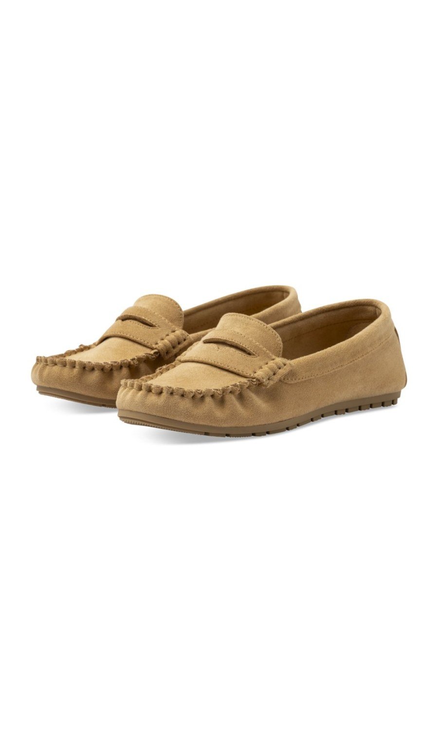 Mocassins en suédine camel