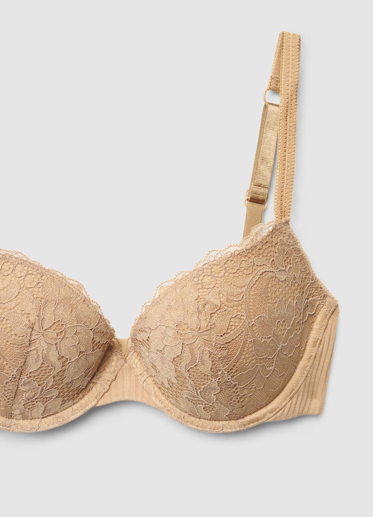 Floral lace push-up bra