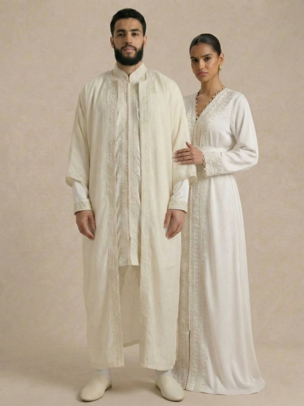 Caftan moderne f crêpe de soie byed