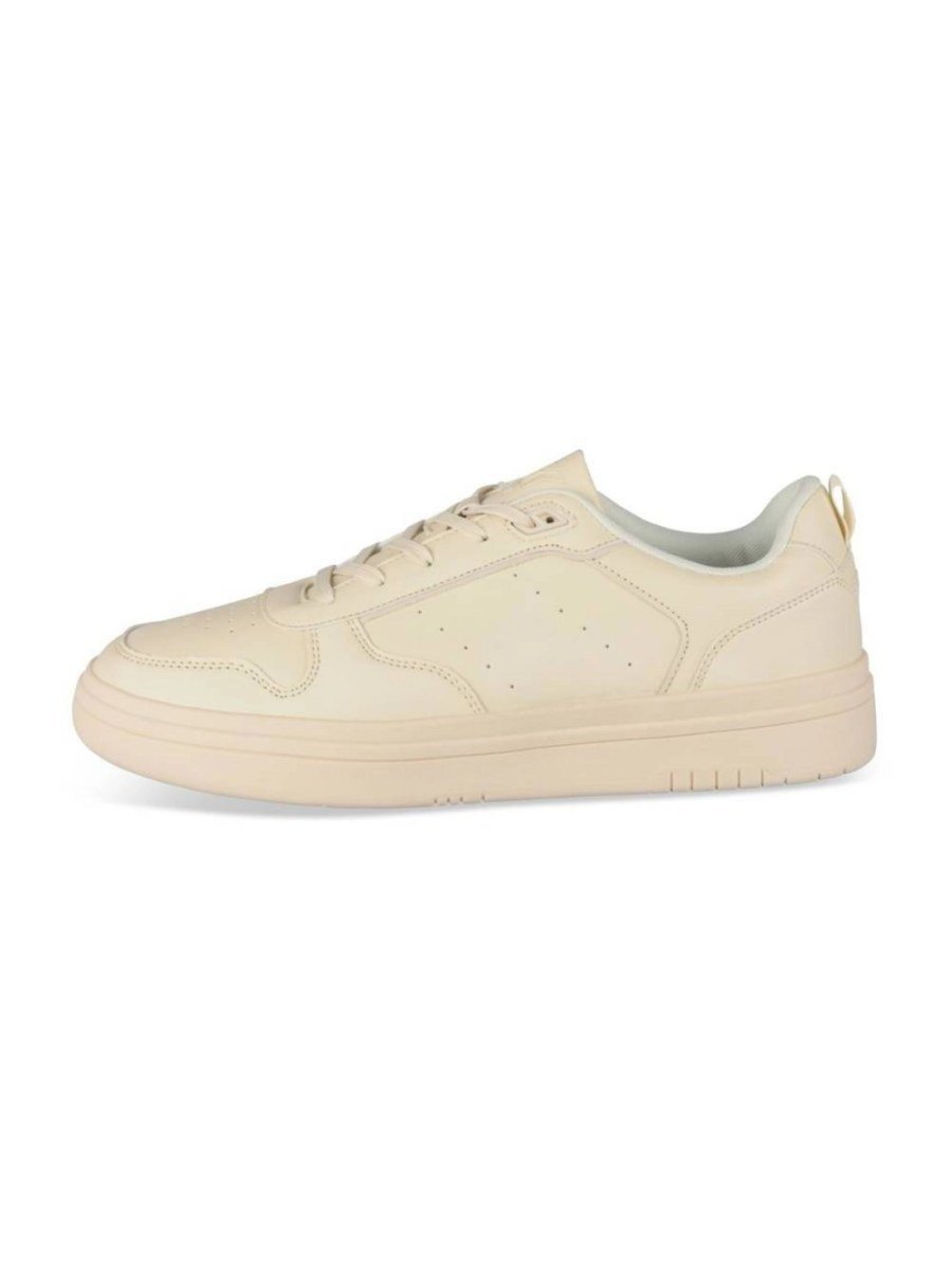 Beige plain sneakers with chunky sole