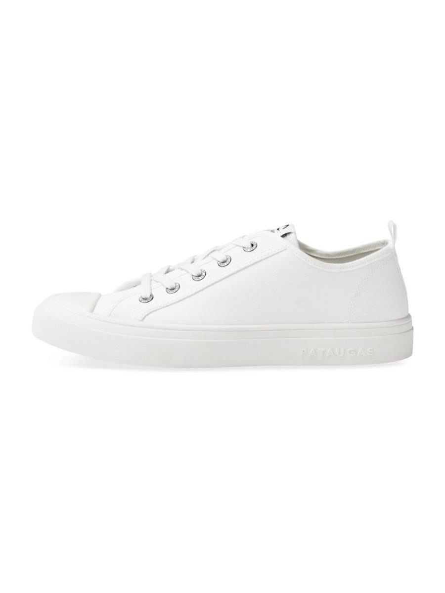 Baskets en toile bout gomme blanches