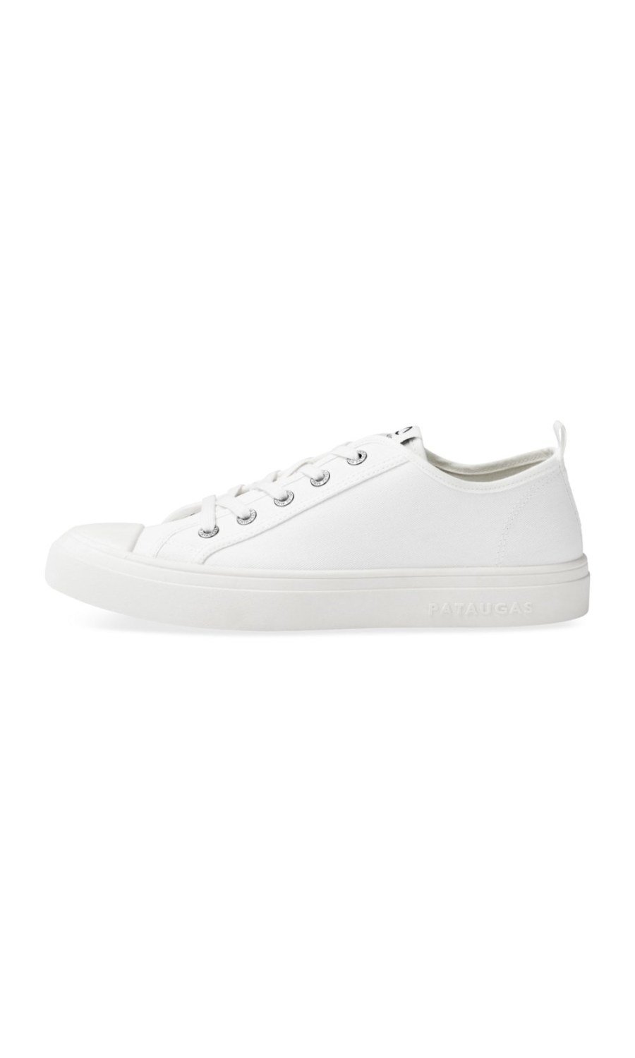 Baskets en toile bout gomme blanches