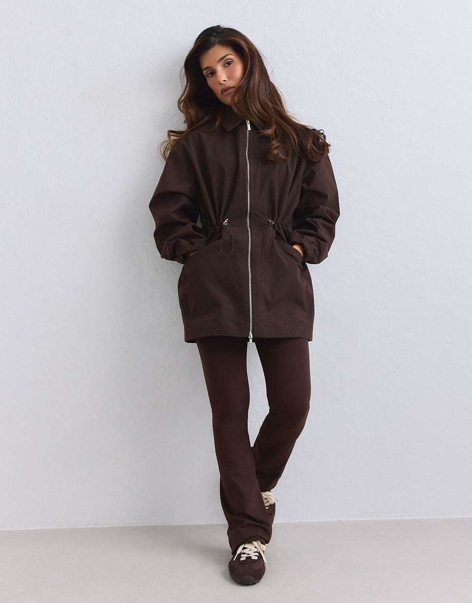 Veste imperméable b zip, lon chocolat