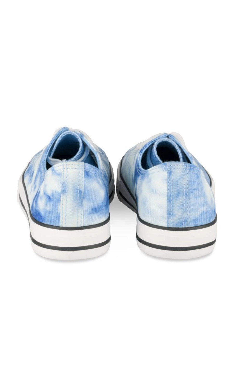 Sky blue tie-dye canvas sneakers
