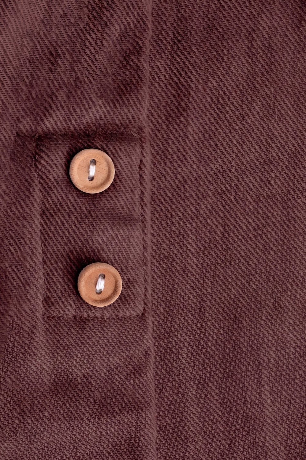 Button-sleeve linen cotton abaya - Chocolate