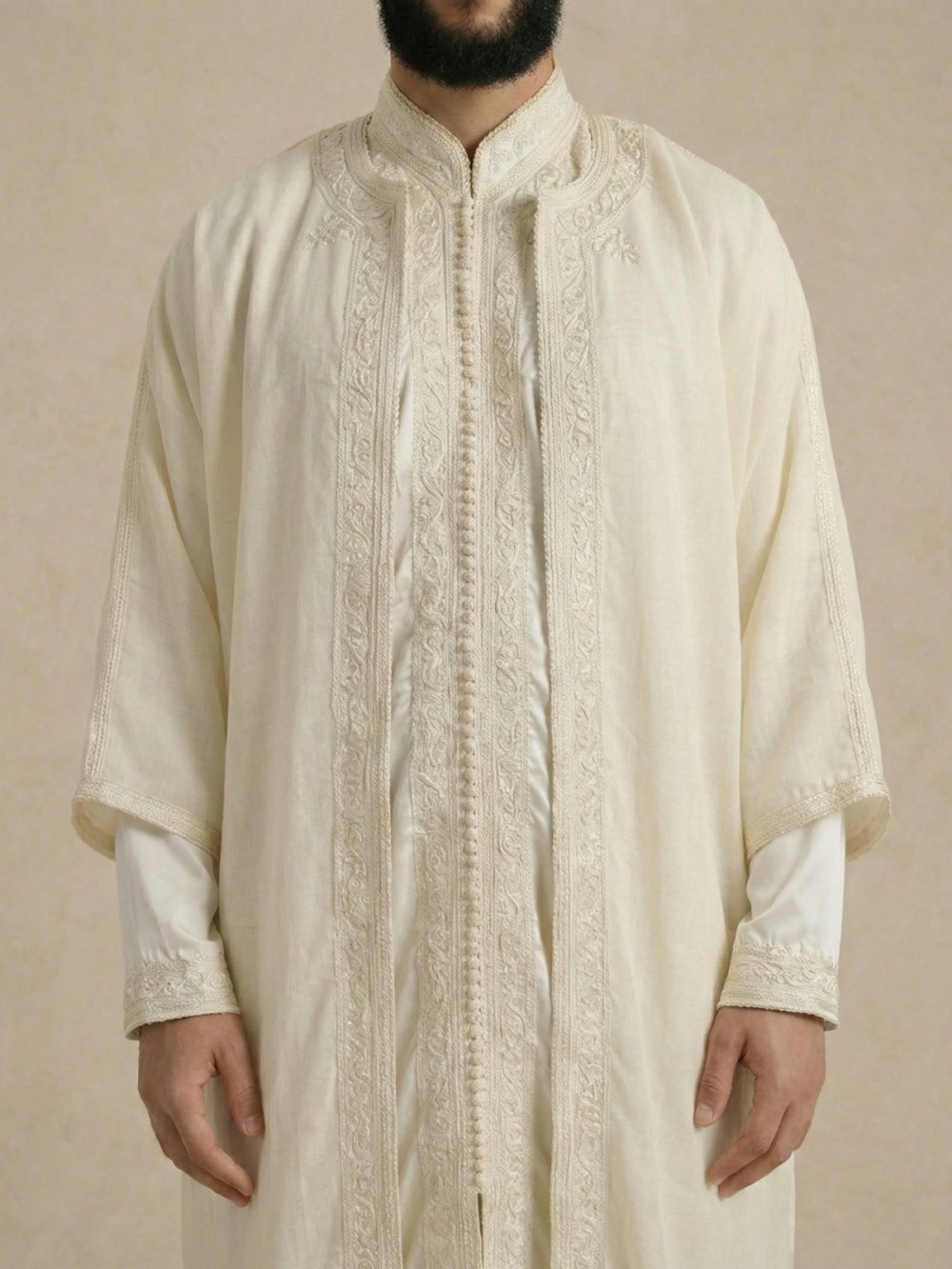 White jabador with matching trousers
