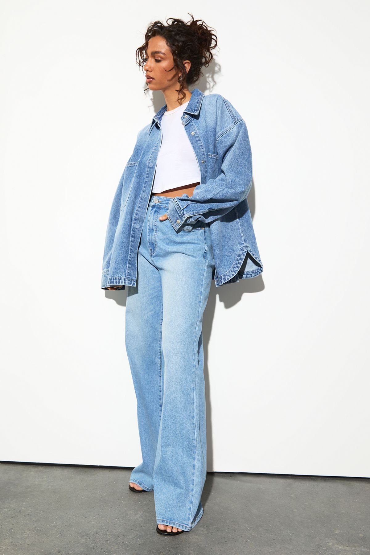 Jean droit taille haute coupe - Tall