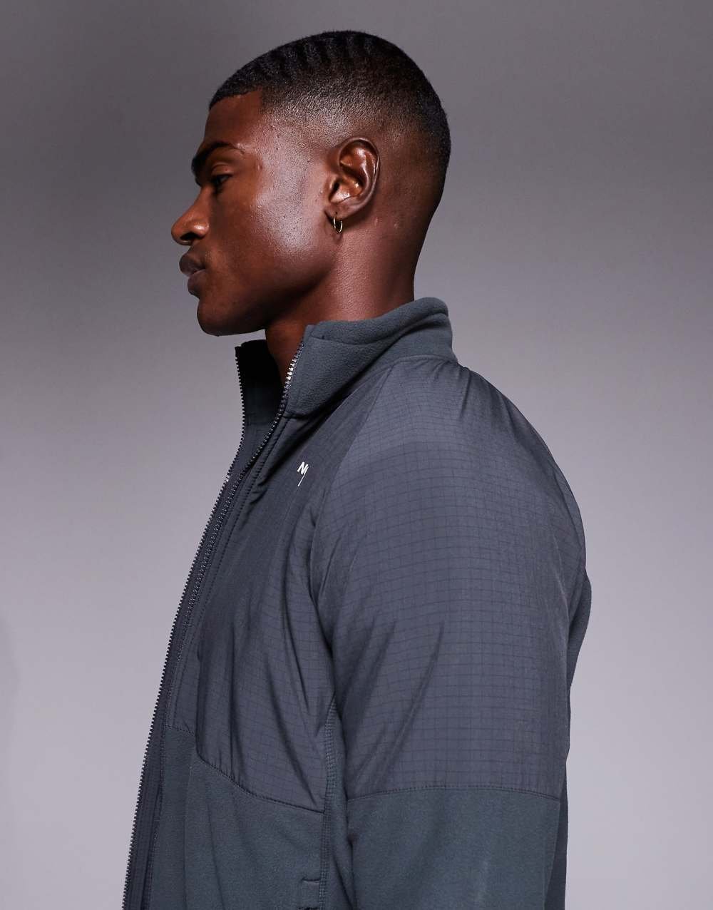 Glacier heavyweight fleece jacket in charcoal
