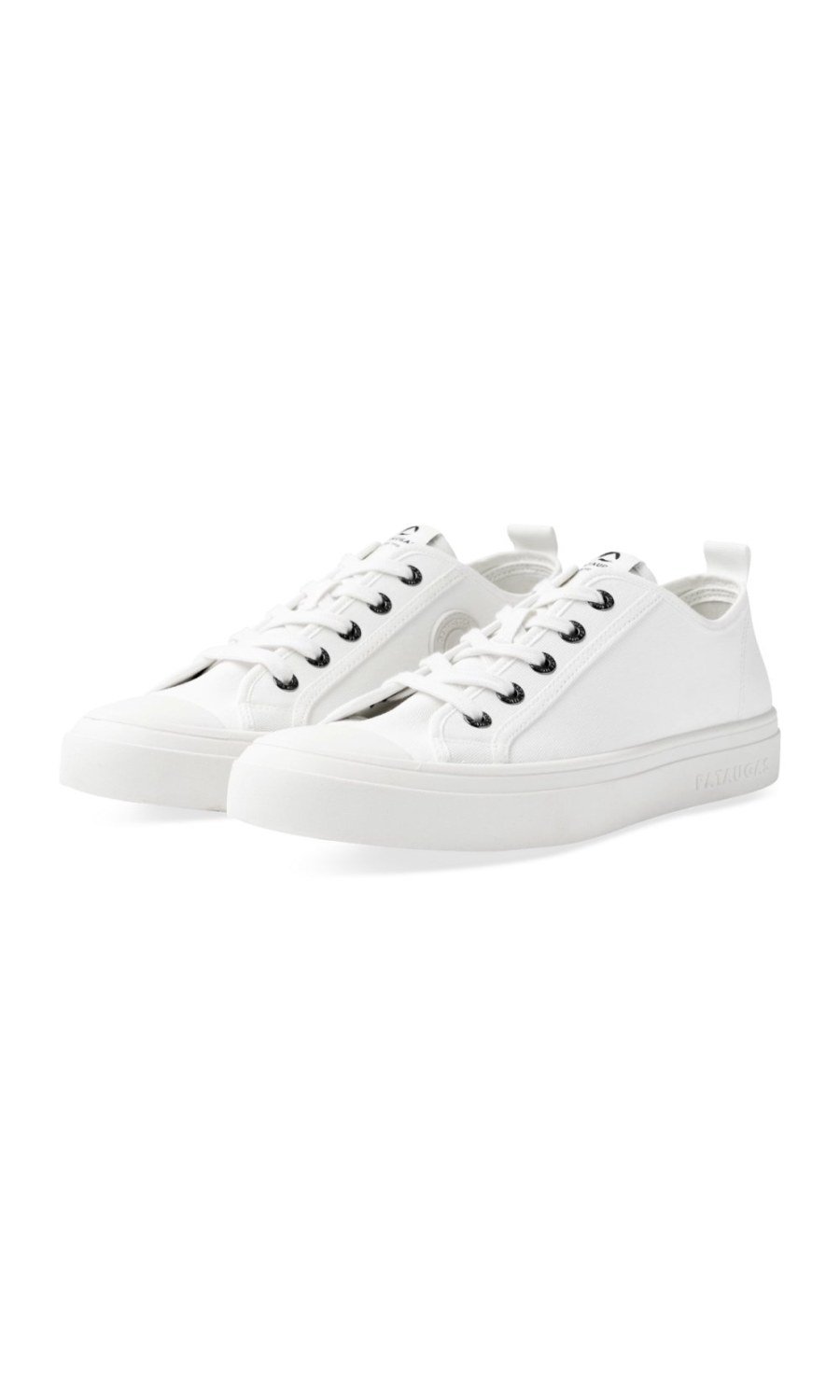 Baskets en toile bout gomme blanches