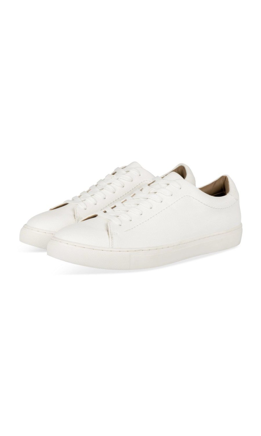 Baskets basses lisses bout rond blanches