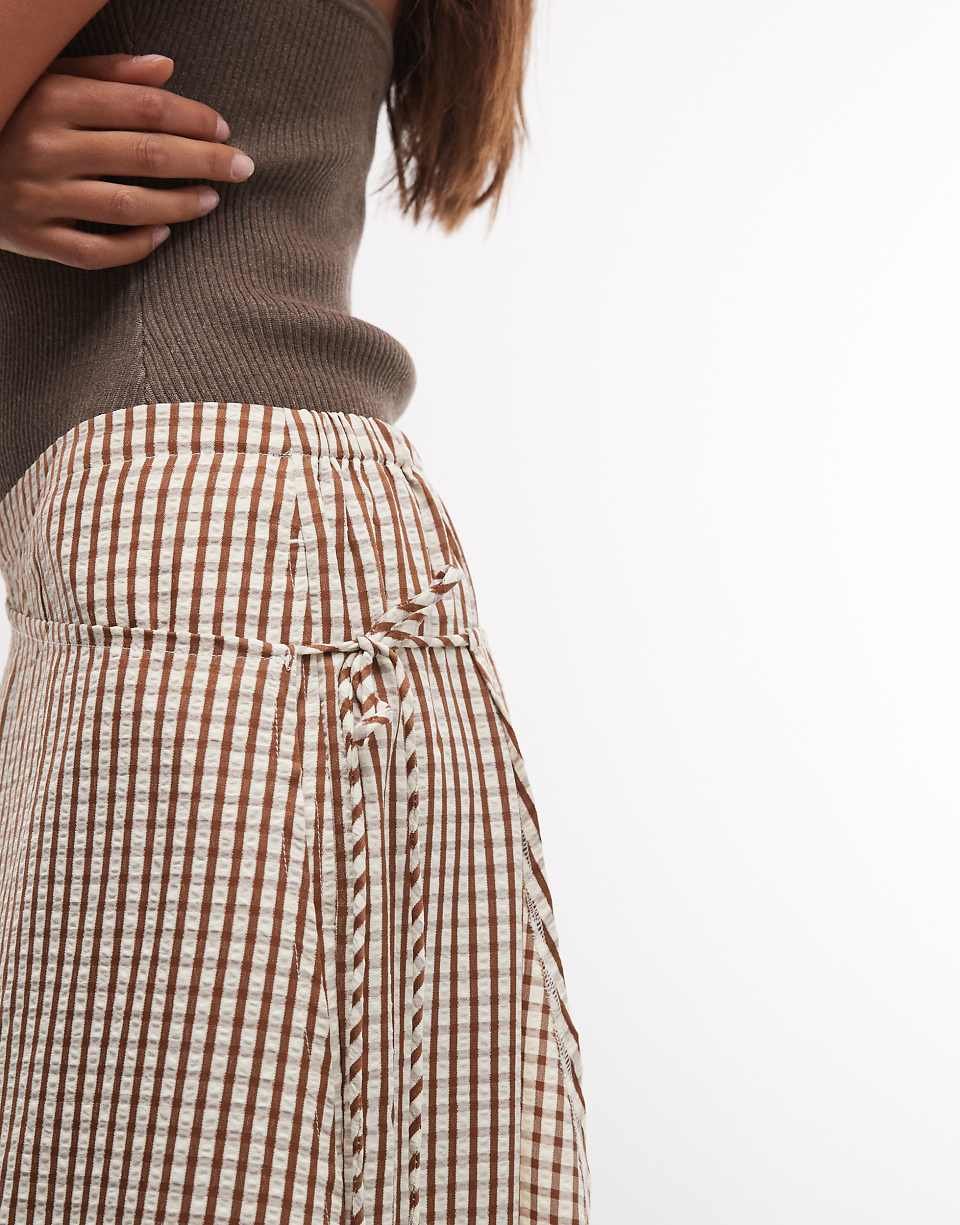 Pantalon droit b détail jupe - Carreaux qahwi
