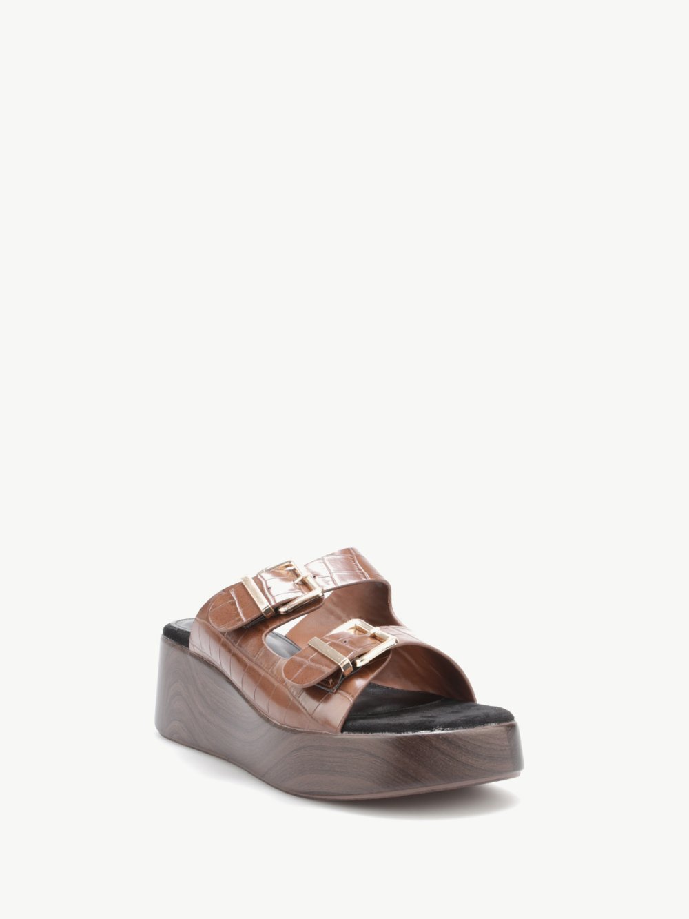 Mules croco b plateforme bhal l3ud camel