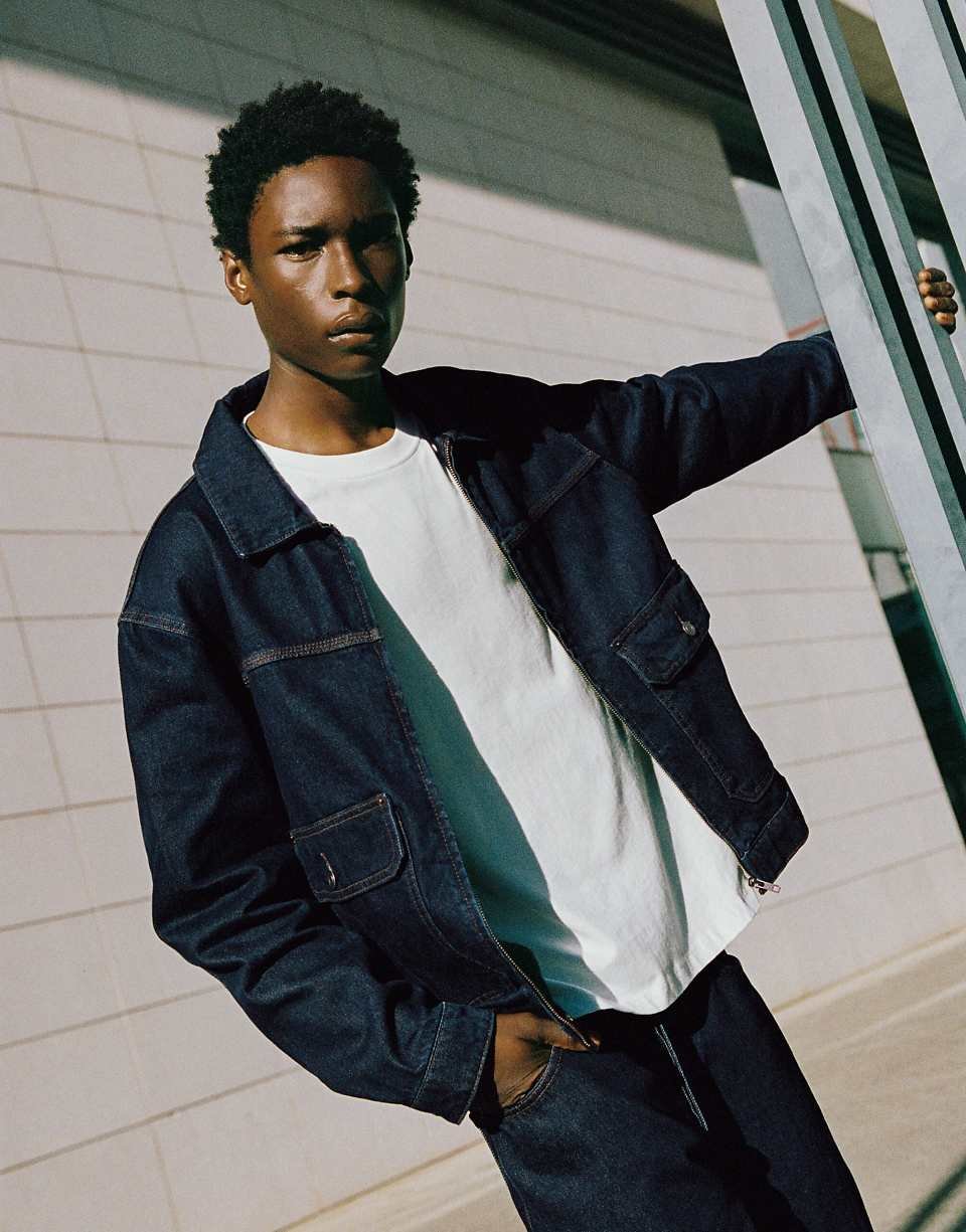 Multi Pocket Denim Jacket - Navy
