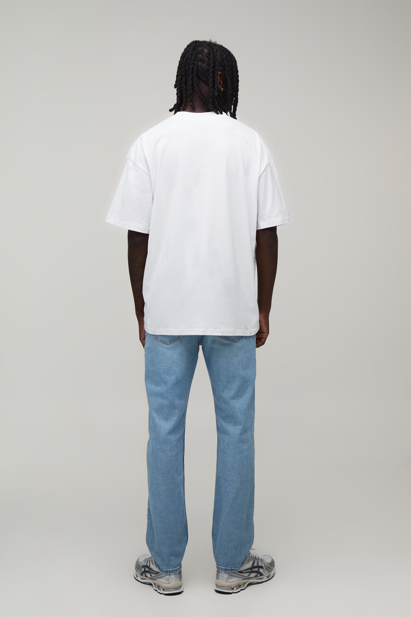 T-shirt oversize byed b imprimé course dyal Monaco