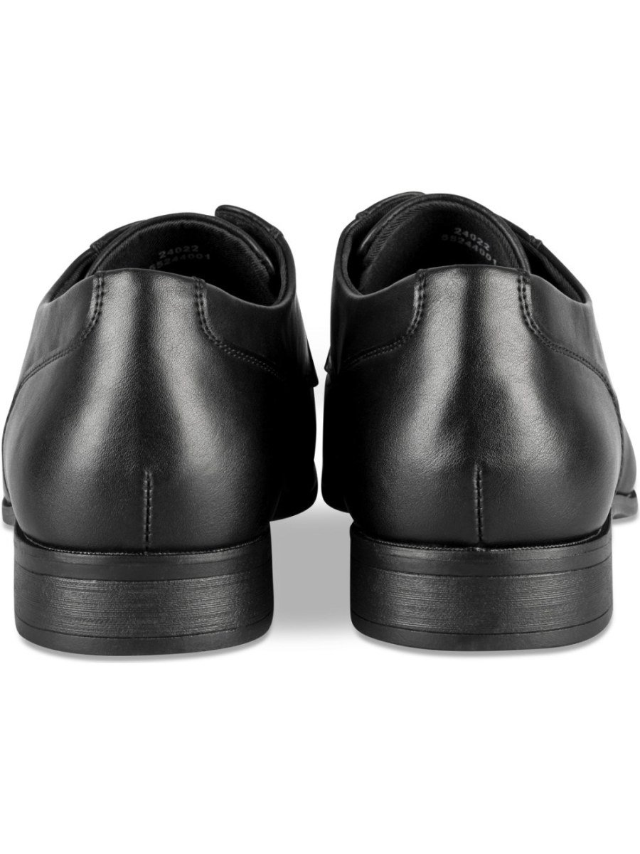 Black cap-toe derbies