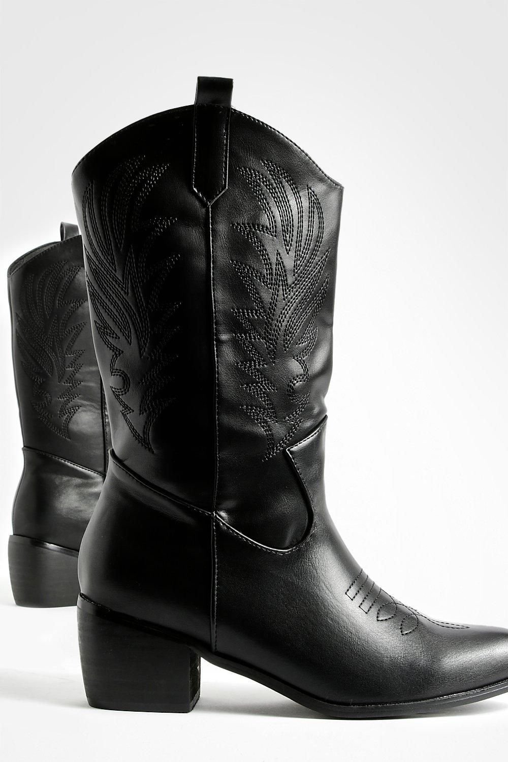 Bottines western b languette - Pied large