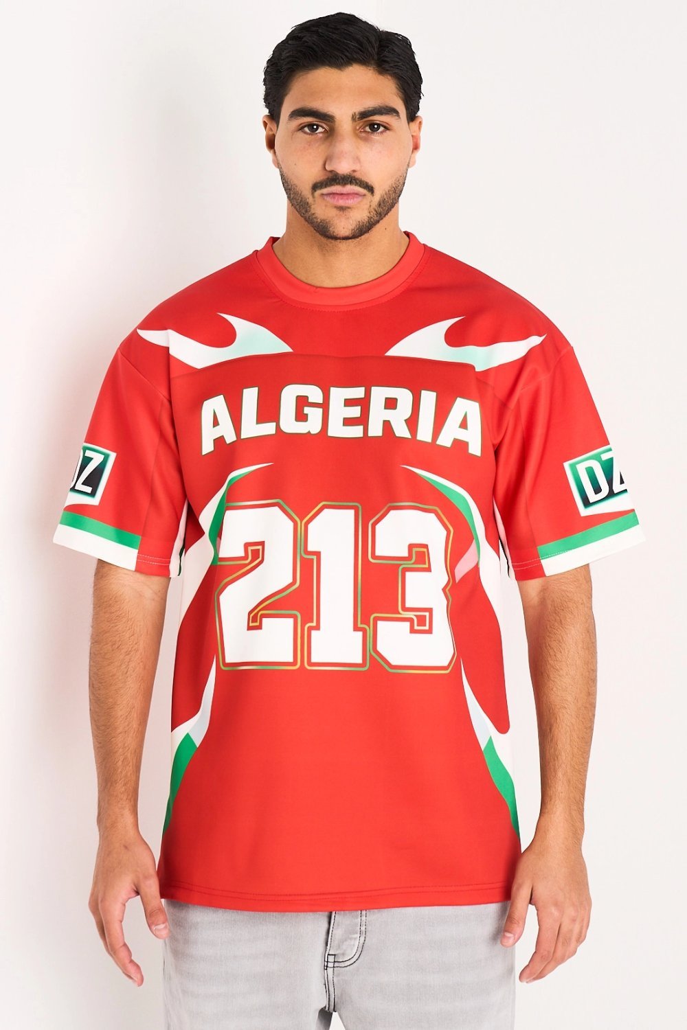 Red two-tone Algeria 213 tee