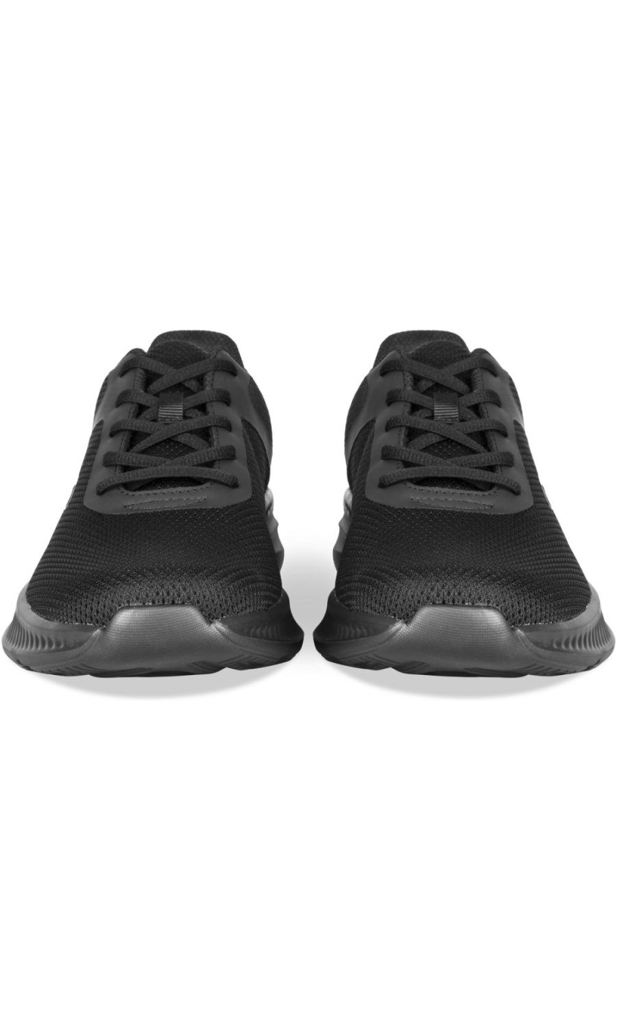 Black mesh running trainers